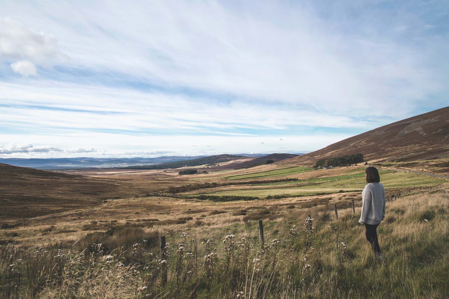 Scottish Highland landscape near Ballater, Cairngorms National Park – book at Path & Pine HideAways